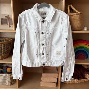 Ralph Lauren Girls Kids White Denim Jacket